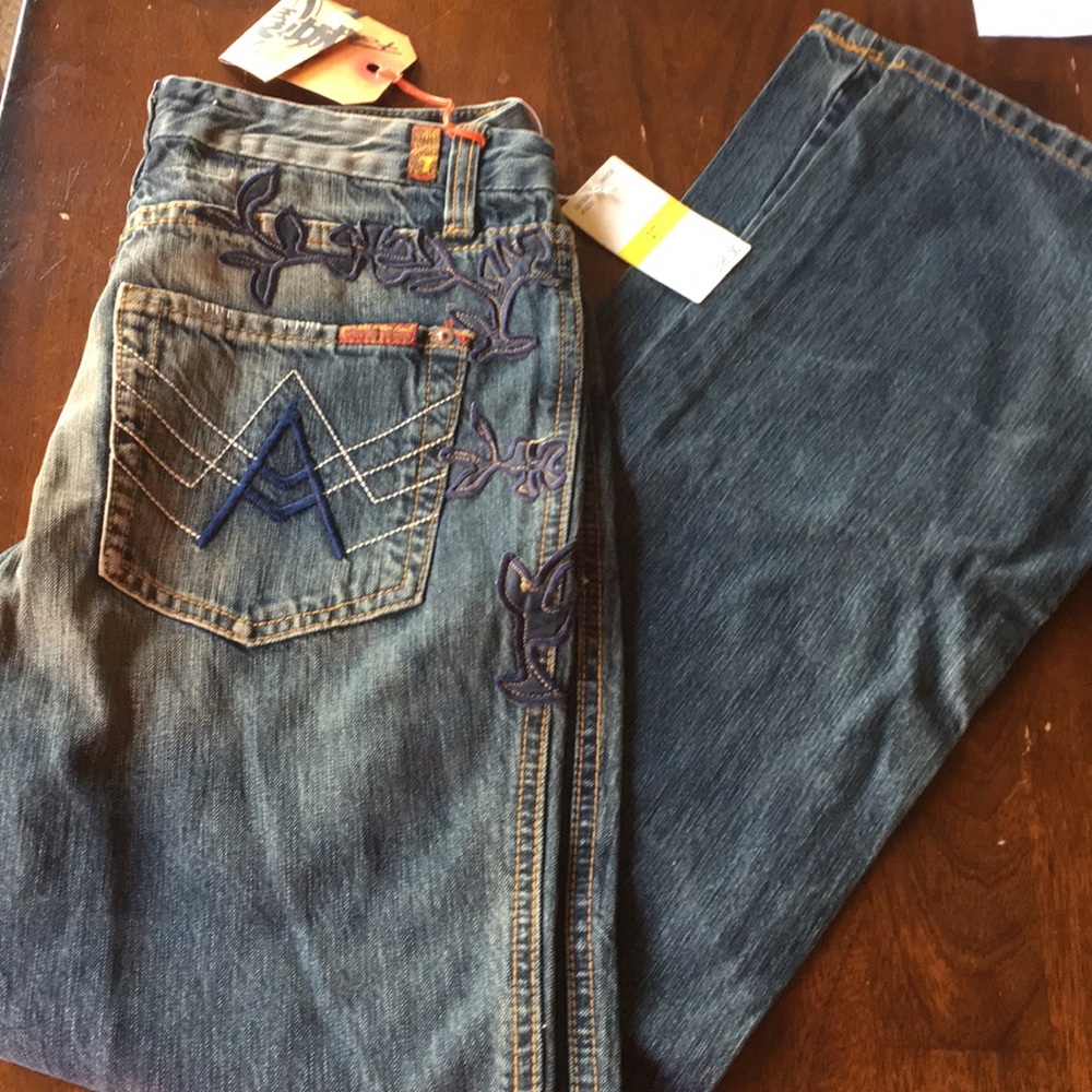 Nwt 7 for all mankind jeans with design “stones missing”